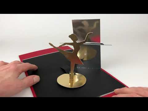 PopUpTober Day 27 - Dance 💃 Ballerina ballet pop-up card