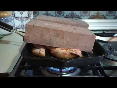 RICETTA POLLO -CHICKEN BRICK RECIPE - Come fare il pollo al mattone