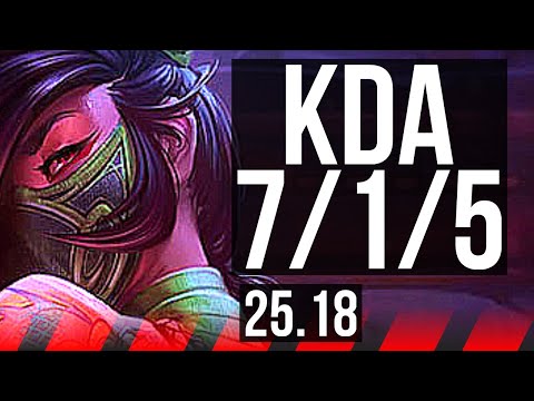 AKALI vs GANGPLANK (TOP) | 7/1/5, 700+ games | KR Diamond | 25.18