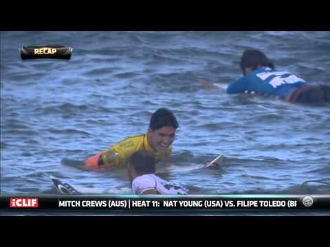 Smith vs Andre vs Flores - 2014 Billabong Pipe Masters - Round One, Heat 7