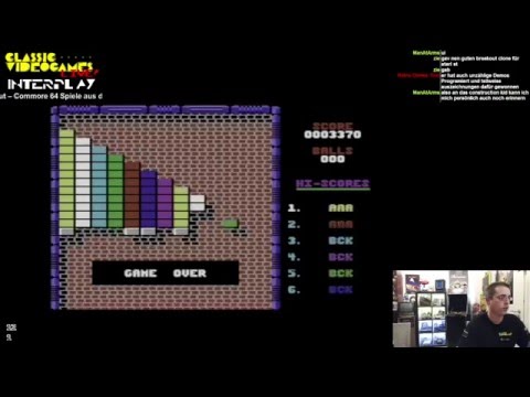 CVG LIVE! INTERPLAY #22 – Alles über Breakout Teil 3 – C64 Breakout Spiele 1988
