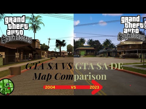 GTA San Andreas vs GTA San Andreas Definitive Edition Los Santos Map Comparison!!!