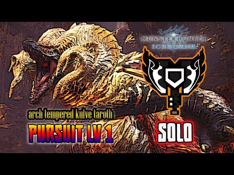 MHWorld Iceborne : Arch Tempered Kulve Taroth ( HR ) Pursuit LV1 Solo with Charge Blade