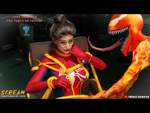 Scream Symbiote Attacks Spider-Girl | Full Transformation Animation (4K)