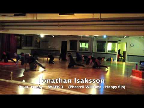 Puuu- Happy     WEEK 3     (Pharrell Williams - Happy flip) choreograph by Jonathan Isaksson