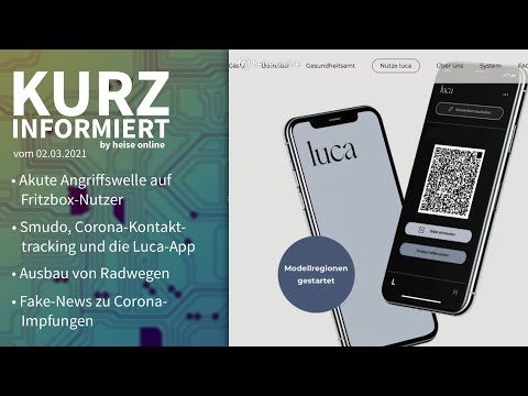 Fritzbox, Luca-App, Radwege, Twitter | Kurz informiert vom 02.03.2021 by heise online