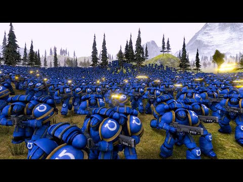 12000 Space Marines VS 11000 Halo Spartans MKVs . Ultimate Epic Battle Simulator 2  UEBS