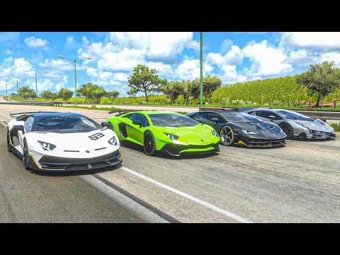 Lamborghini Aventador SVJ vs Lamborghini Aventador SV vs Lambo Centenario vs Lambo Veneno | FH5