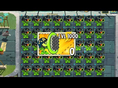 PvZ 2 Challenge - 40 Plants Level 100 Power Up Vs Duckytube Zombies 5 Million HP - Who will win?