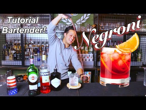 NEGRONI / TUTORIAL BARTENDER / TÉCNICA ROLL / DOBLE GRIP / CÓCTEL