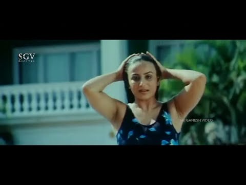 Jaggesh Bold on Pooja Gandhi in Swimming Suit | Kodagana Koli Nungittha Kannada Movie Comedy Scene