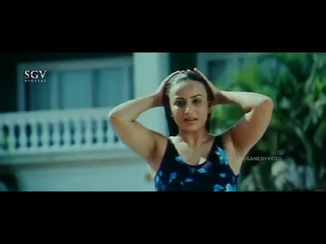 Jaggesh Bold on Pooja Gandhi in Swimming Suit | Kodagana Koli Nungittha Kannada Movie Comedy Scene