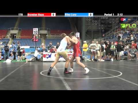 Cadet 170 - Brandon Haas (Iowa) vs. Riley Lura (North Dakota)