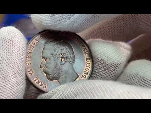 Karl XV, 5 Öre 1865 - Ett vackert ocirkulerat exemplar med röd präglingglans från Roberto Delzanno