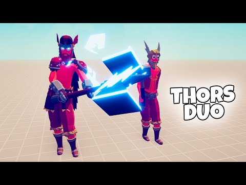 NEW AND OLD THORS DUO vs EVERY FACTION | TABS Totally Accurate Battle Simulator Gameplay