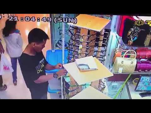 Pencuri Hp terekam cctv di Makassar