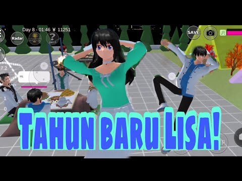 Tahun baruan sama sahabat-sahabat lisa||Sakura School Simulator