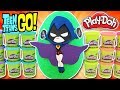 TEEN TITANS GO! RAVEN Giant Play-Doh Surprise Egg with Beast Boy, Squishies, LPS, Blind Bags & MORE!