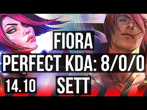 FIORA vs SETT (TOP) | 8/0/0, Legendary, 500+ games | EUW Diamond | 14.10