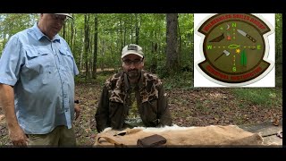 Pouch Dump Johnny Speigle of Wilderness Skills Group showing contents of Shoulder/Hip survival bag.