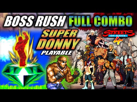 Boss Rush Full Combo Speedrun Super Donovan (mod) - Streets of Rage 4