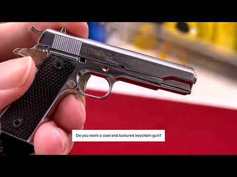 Miniature Ematok 1911 Toy Gun - Mini Shell Ejection Pistol Keychain