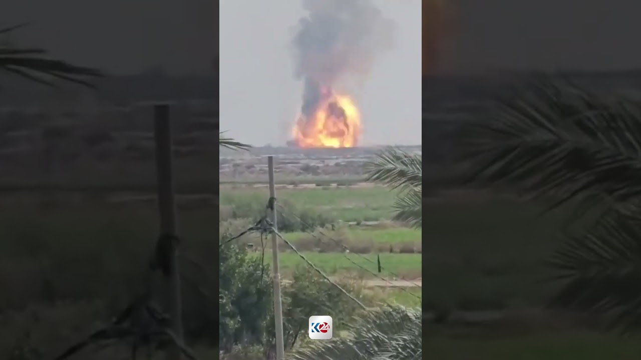 ڤیدیۆ | بەپەلە؛ ساتی هێرشی سەر کۆگای چەک و تەقەمەنی چەکدارانی حەشدی شەعبی لە پارێزگای واست
