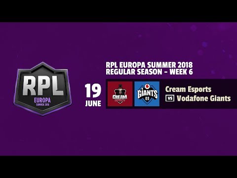 CREAM ESPORTS VS VODAFONE GIANTS - RPL EUROPA SUMMER 2018 - JORNADA 6| CLASH ROYALE | REVOL AIMAR |