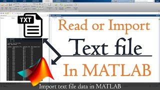How to read text file in matlab | Extract data form text file in matlab | MATLAB TUTORIAL