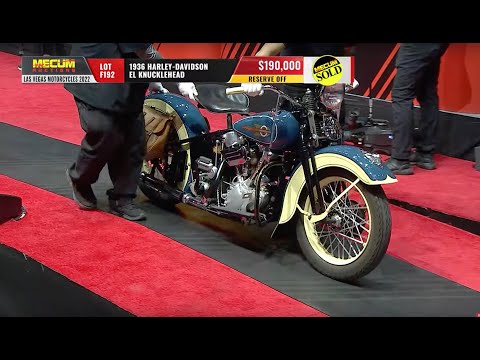 1936 Harley-Davidson EL Knucklehead Sells for $190,000 // Mecum Las Vegas Motorcycles 2022