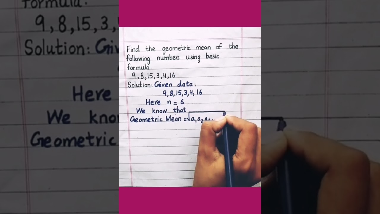 Geometric Mean Class 10 #shorts