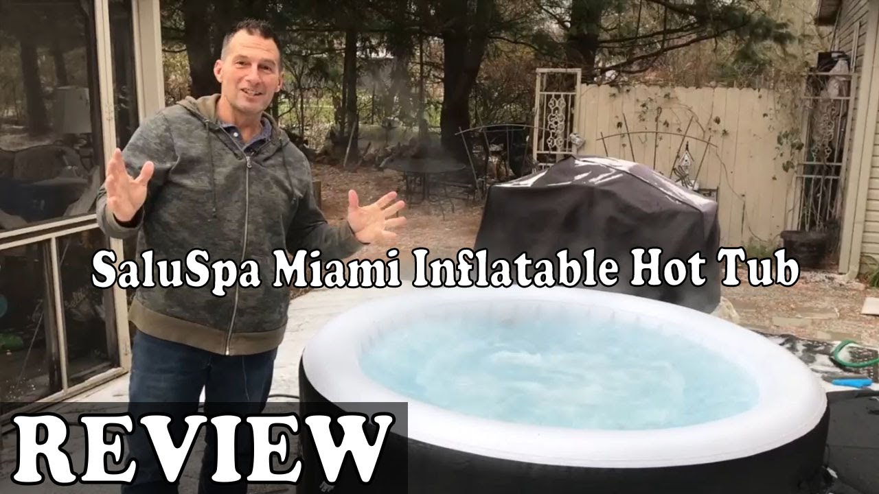 Watch video Bestway SaluSpa Miami Inflatable Hot Tub 4 Person AirJet Spa - Review 2022 Now Bestway SaluSpa Miami Inflatable Hot Tub 4 Person AirJet Spa - Review 2022