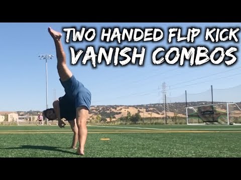 Two Handed Flip Kick Combos: Vanish Transition | Tricking Tutorial #146