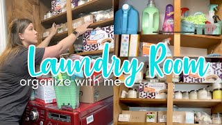 ORGANIZE MY LAUNDRY ROOM WITH ME |  vlog style ORGANIZATIONAL video | VLOG STYLE CLEANING VIDEO