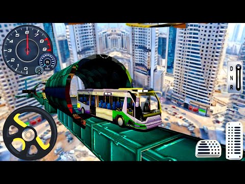 Vertical Impossible Bus Mega Ramp - Bus Stunt Tracks Racing 3D - Android GamePlay
