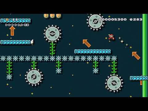 ☰ Blue Platforms & Saw Vines 7 ☰ by Sr. Mike17 🍄 Super Mario Maker 2 ✹Switch✹ #auh