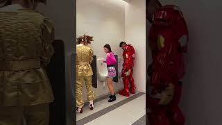Iron man Wc Prank😳🤣 #pranks #jeezzai #marvel #ironman
