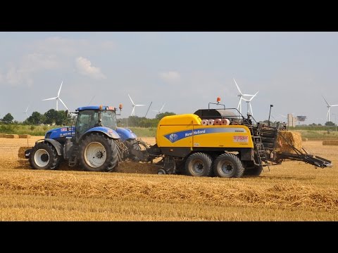 New Holland T7.270 & BB 9080 - Loonw. De Bruyne - stro persen