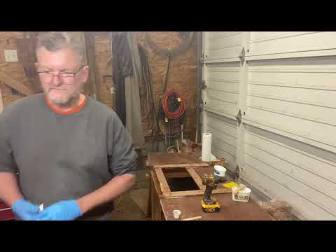 Finishing a panel and hatch with fiberglass
