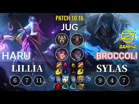 HLE Haru Lillia vs OZ BroCColi Sylas Jungle - KR Patch 10.16