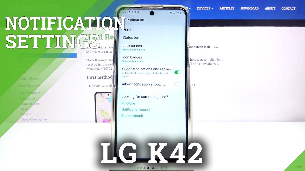 Customize Notifications - LG K42 & Notifications Features