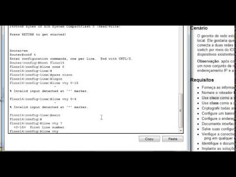 Resolução do exercício Packet Tracer 6.5.1.2
