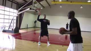 Brook & Robin Lopez Baseline Footwork with The Dream