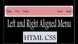 Left and right aligned navigation bar | HTML | CSS | #SmartCode