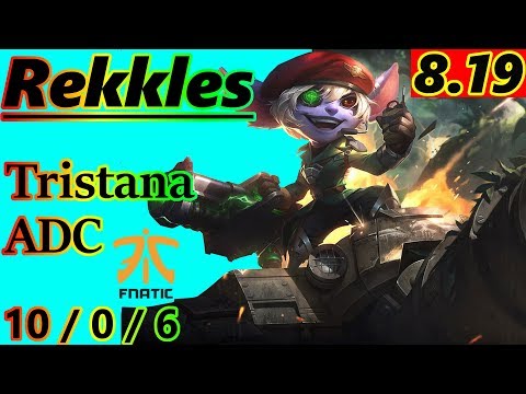Rekkles as Tristana ADC - S8 Patch 8.19 - KR Bootcamp - Full Gameplay