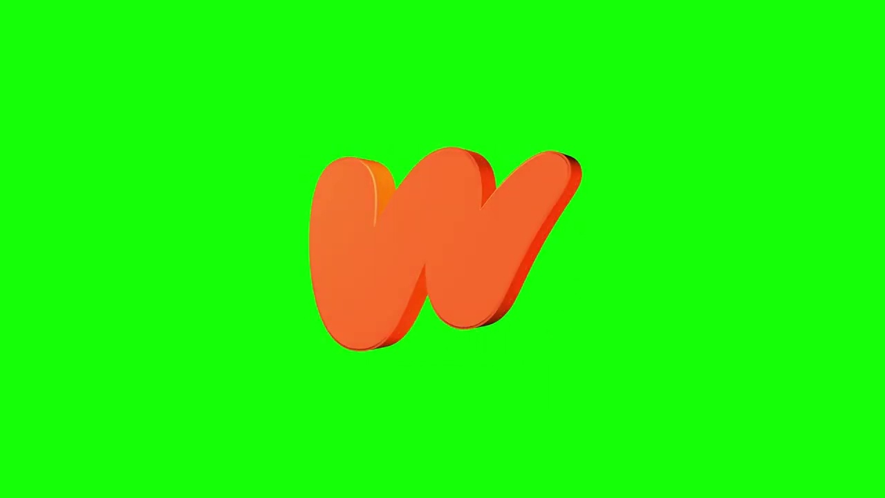 Wattpad Logo Icon Revolving 3D Animation on Green Screen | 4K | FREE TO USE