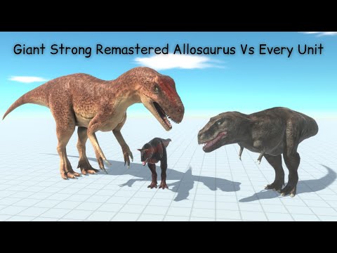 Giant Strong Remastered Allosaurus Vs Every Unit ARBS |Animal Revolt Battle Simulator