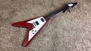 Video thumbnail for Trogly's Guitars: 2002 Gibson Flying V Crescent Moon Inlays by The Trogly's Guitar Show