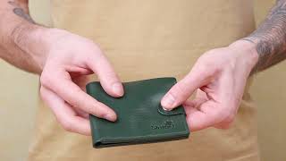 Невелике модне шкіряне портмоне Shvigel 16441 зелене