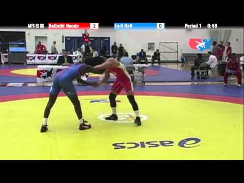 60 KG Round 2 - Batbold Nomin (MGL) vs. Earl Hall (NYAC/OTC)
